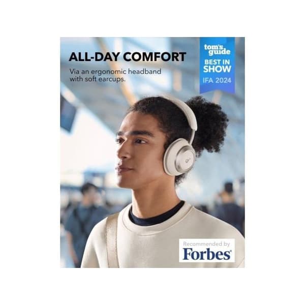 Hörlurar - Soundcore - Space One Pro - Trådlös - Bluetooth - Vit Vit