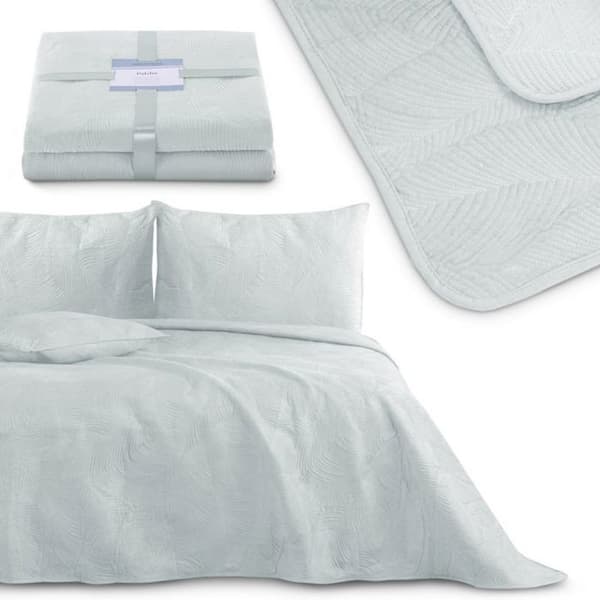 Flhf Sängöverkast PALSHA grå slät modern stil materialtyp textil sammet, polyester 220x240 AmeliaHome