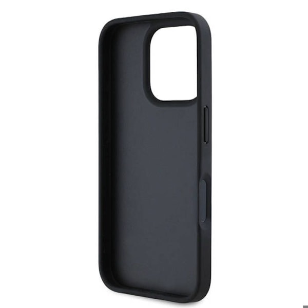 Fodral till iPhone 16 Pro - Guess Hardcase 4G Triangle Metal Logo Metal (GUHCP16LPG4GPK) - Svart