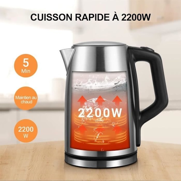 Elektrisk Vattenkokare Rostfritt Stål 1,7L med Visningsfönster Midea MK-17S30B2-E5