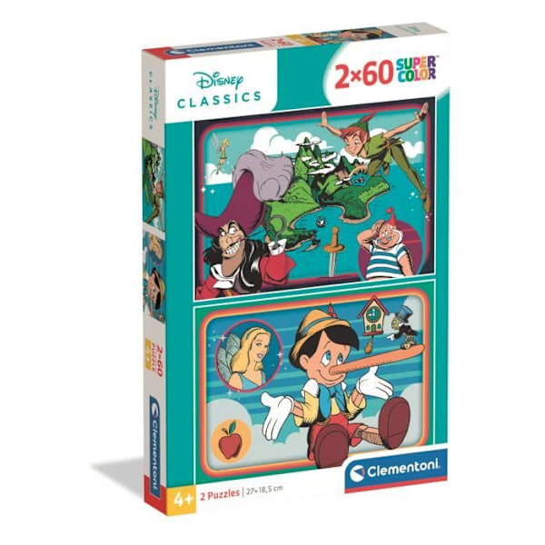 CLEMENTONI - 2x60 bitar - Disney Classic Ljusa och attraktiva färger