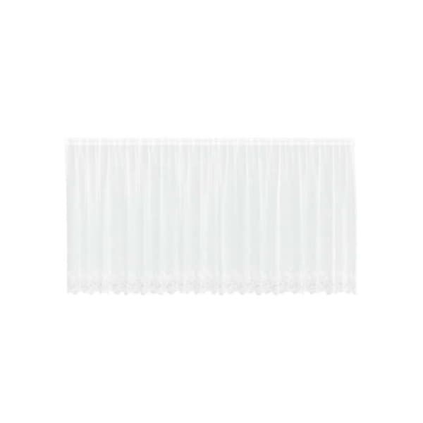 Blommönstrad spetsgardin - vidaXL - Vit - Polyester - 180x500 cm - Ljusfiltrerande - Integritetspaneler Vit