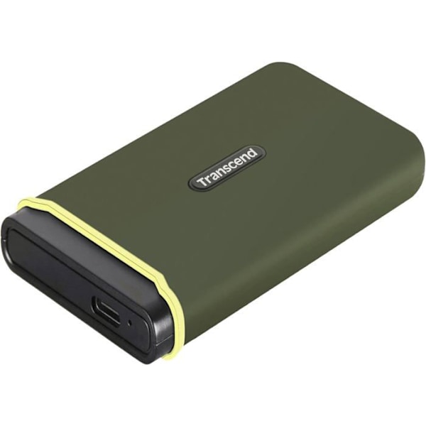 Extern hårddisk - TRANSCEND - ESD380C - 2 TB - USB 3.2 Gen 2x2 - Militärgrönt gummifodral