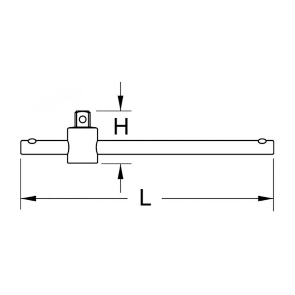 Ks verktyg - 130.0316 - T-handtag 1/4'', 125 mm