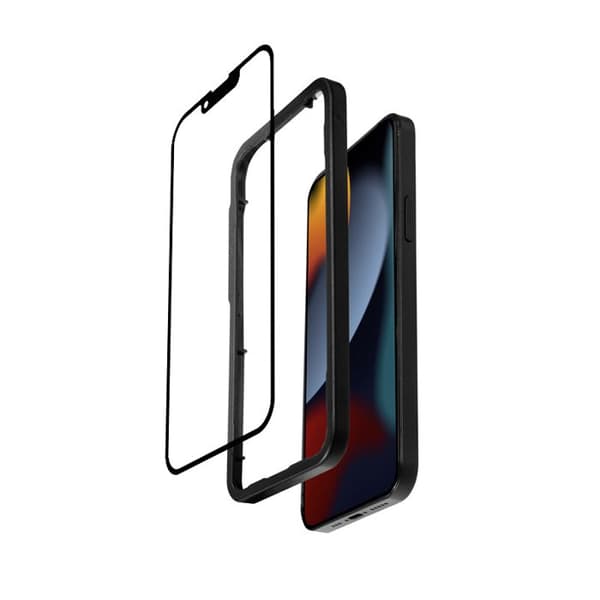 Crong 3D Armor Glass härdat glas för iPhone 16e / iPhone 14 / iPhone 13 / iPhone 13 Pro + Installationsram