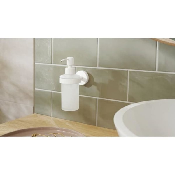 Tvålautomat - TESA - MOON WHITE - 200 ml - Satinglas - Modern design Matt vit