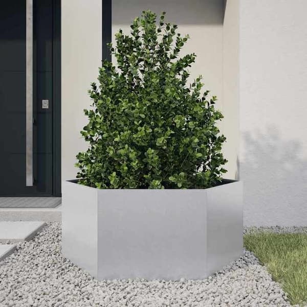vidaXL Hexagonplanter 104x90x45 cm galvaniserat stål 851134