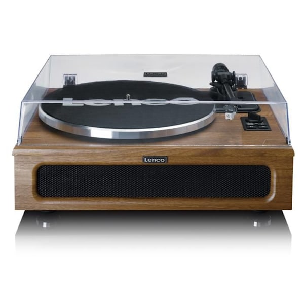 Vinyl skivspelare - Lenco - LS-410WA - 4 integrerade högtalare - Bluetooth 5.0 - Brunt trä Trä