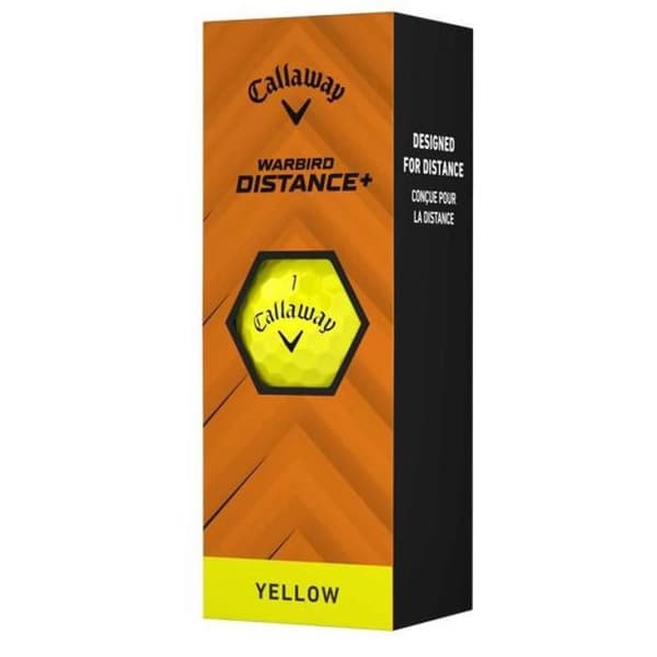 Callaway Warbird Distance + Golfbollar gul