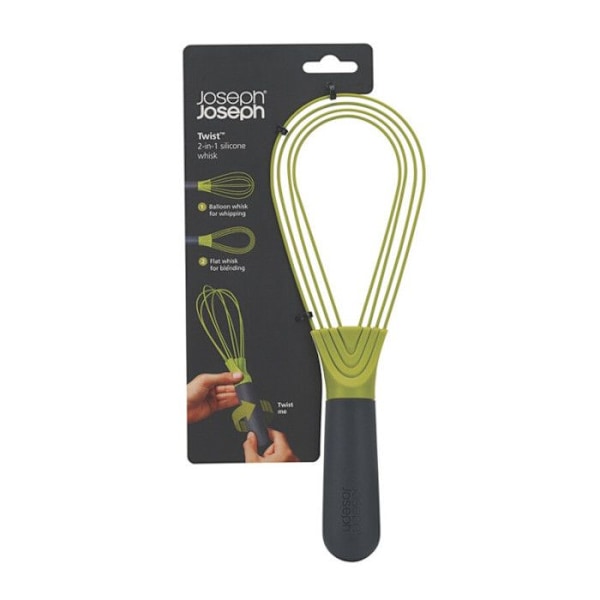 Fouet 2 i 1 - Joseph Joseph - Twist™ - Grön - Stål och silikon - Diskmaskinssäker