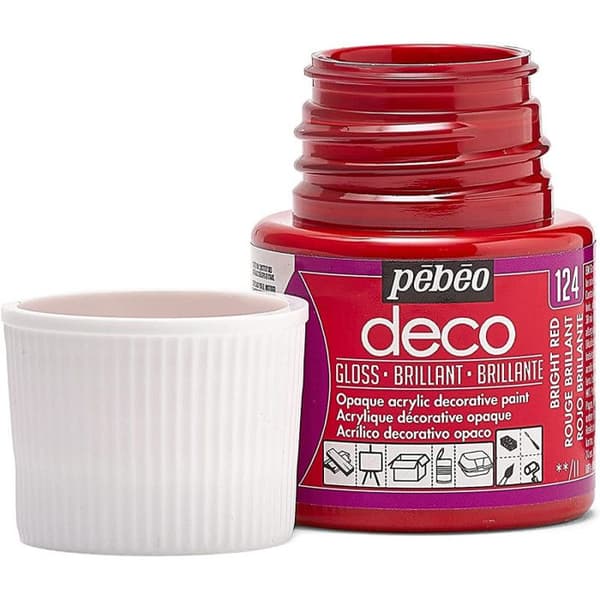 Akrylfärg - PEBEO - Deco - Blank Röd - 45 ml - Blank Röd