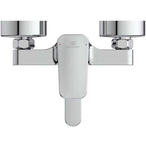 Idealisk standard - BD241AA - Ceraplan Väggmonterad tvättställsblandare för badrum, Vridbar pip, Pipprojektion 15,3 cm