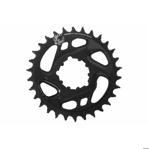 Platå - SRAM - X-Sync 2 - 30T - Smidd aluminium - Offset 6mm svart
