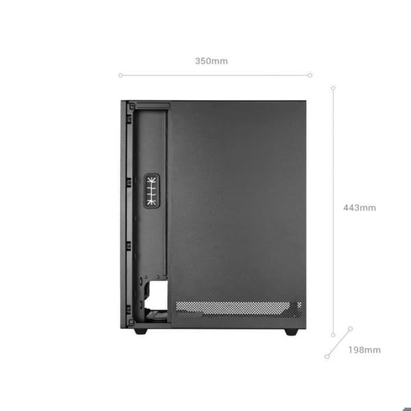 Gaming PC-chassi ATX - MARS GAMING - MC-NEBULA - 4 ARGB-fläktar 120 mm - Härdat glas-panel - Svart