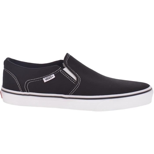 Vans Asher Herr Casual Slip-on Sneakers - Svart/Vit - Textil Svart vit 43