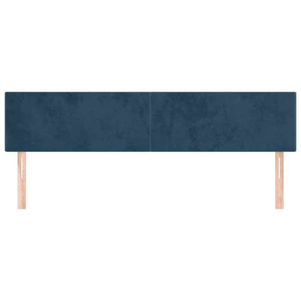 vidaXL Sänggavlar Mörkblå 200 x 5 x 78/88 cm Sammet 345862