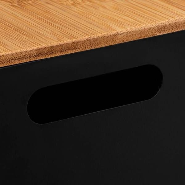 3 lådor med lock "Bava" svart bambu - 5 five simply smart Svart