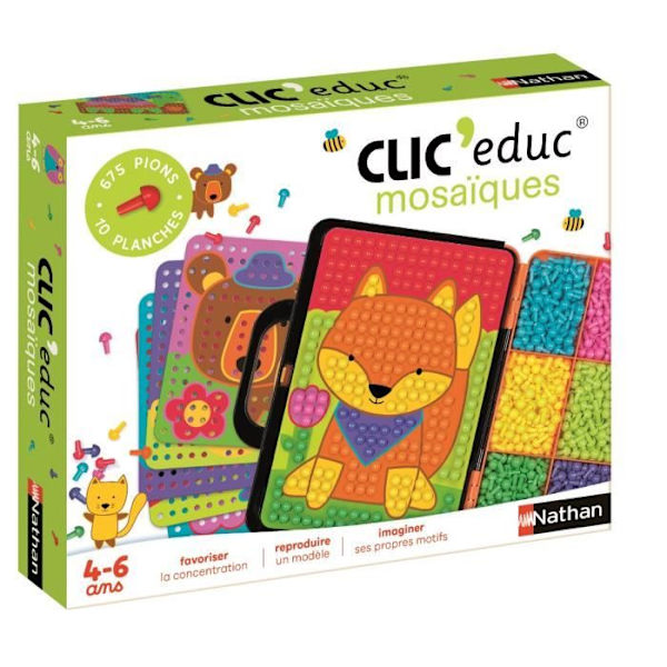 Mosaikspel - NATHAN - Clic'Educ Flerfärgad