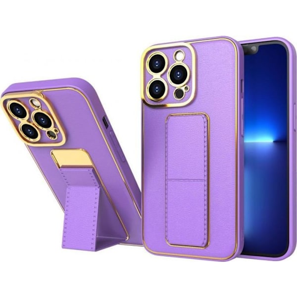 Hurtel - 187753659 - Coque New Kickstand Case för iPhone 13 med lila stöd