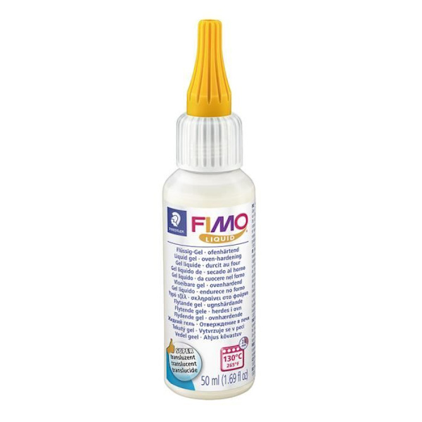 Polymerpasta - FIMO - Transparent vätska 50ml - Flexibel - Genomskinlig - Multifunktionell Transparent