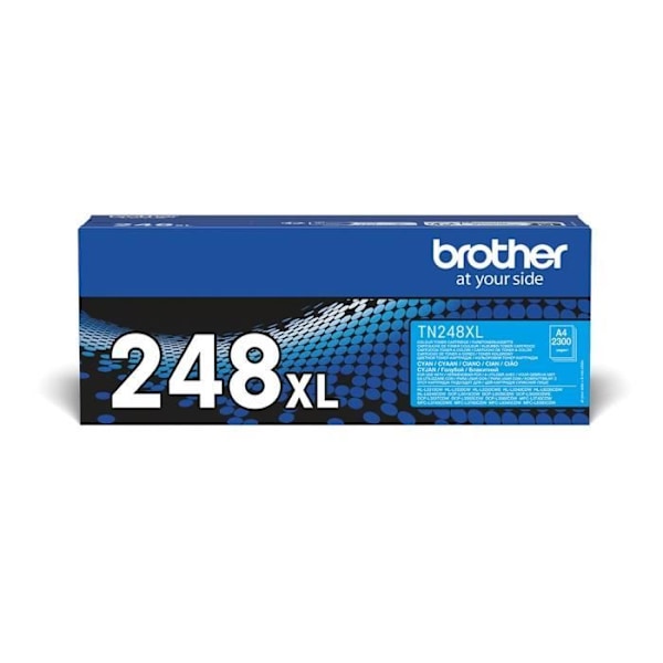 Toner med hög kapacitet - BROTHER - TN248XLC - Cyan - 2300 sidor