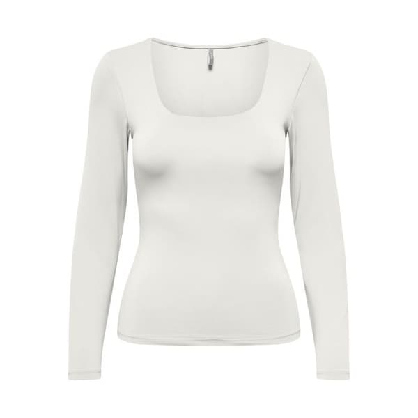 T-shirt med långa ärmar dam Only Lea 2-vägs - cloud dancer molndansös M