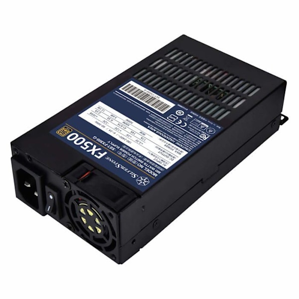 SilverStone Technology Silverstone FX500, 500W Flex-ATX 80 Plus Gold Strömförsörjning, - SST-FX500-G Svart