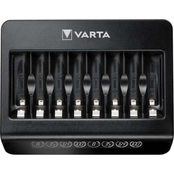 Batteriladdare - VARTA - Multi Charger+ LCD - Laddar upp till 8 batterier AA/AAA - LCD-skärm - Elegant design