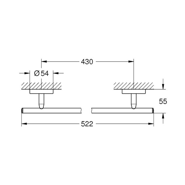 Grohe - BAUCOSMOPOLITAN - Handduksstång (40459001)
