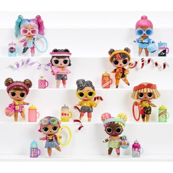 LOL Surprise All Star Sports - Gymnastik - 7,5 cm docka - Bollen förvandlas till stråle - 8 överraskningar - Från 3 år Rosa