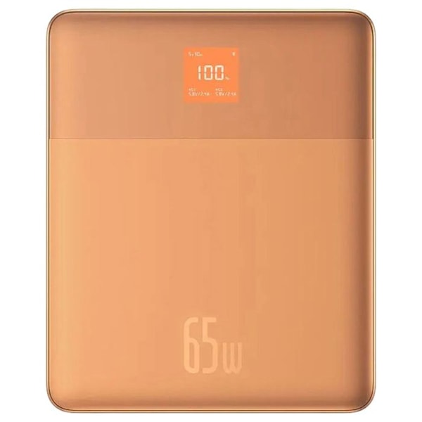 Baseus - Extern Batteri Blade (P10063801733-00) - 2x Typ-C, 65W, 12000mAh, Digital visning, med USB-C-kabel - Orange