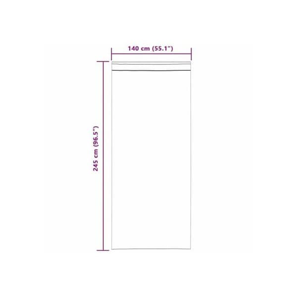 Gardiner i voile - vidaXL - Ljusgrå - Polyester - 245x140 cm - Set om 2 - Utomhusmontering Ljusgrått