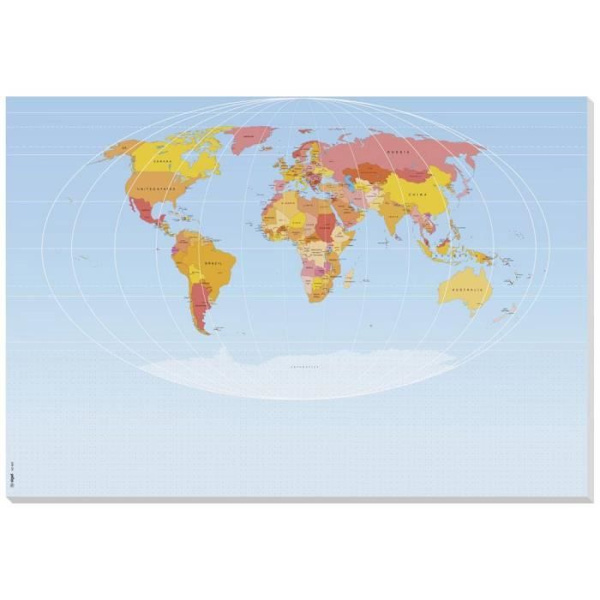 Sigel Weltkarte HO560 Flerfärgad blank skrivbordsdyna (B x H) 595 mm x 410 mm