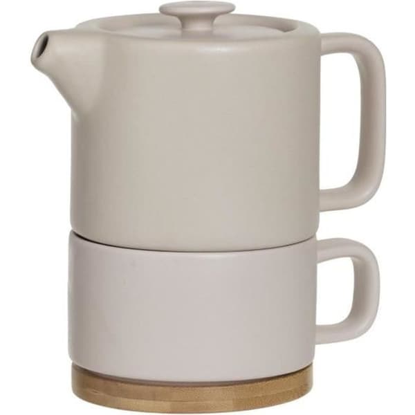 Teapot - Gourmet Secret - Nature Solitaire - Ceramic - Removable Cup - Pink Ros