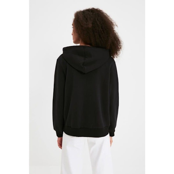 Sweat-shirt Trendyol - TWOAW21SW0836 - Svart Huvtröja Med Dragkedja Dam Svart XS