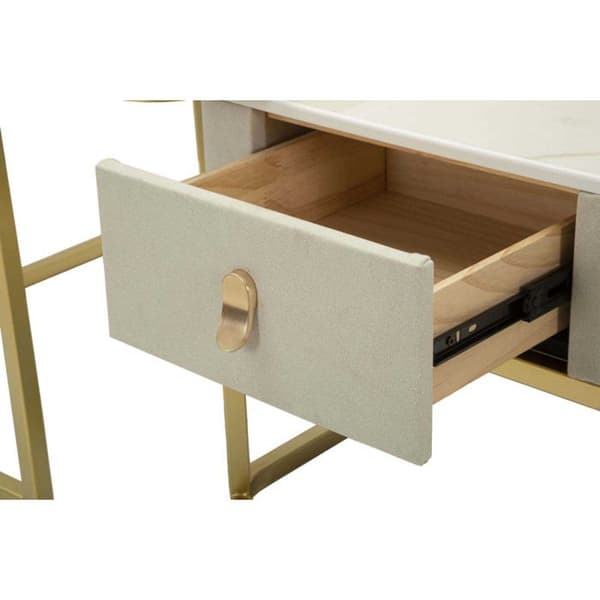 Set med 2 stapelbara sidobord i MDF och metall Beautry
