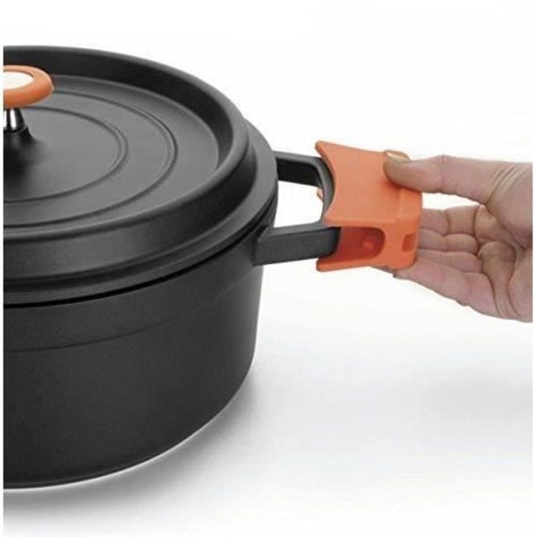 Fundicion rund gjutjärnsform - D: 24 cm - svart Svart