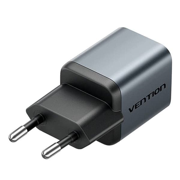 Laddare - Vention Väggadapter USB-C GaN 20 W + USB-C-kabel 1 m (grå)