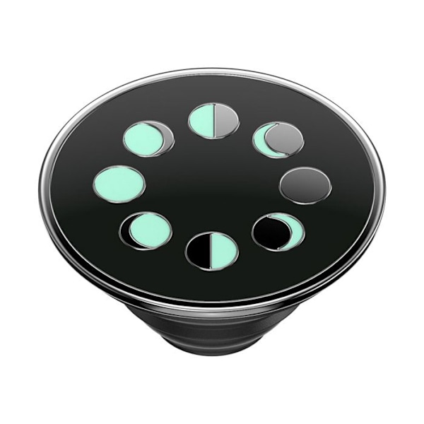 Stöd för smartphone - Popsockets - Fosforescerande retro-emalj - Svart/Blå/Silver - 39,74x7x24,25 mm svart/blå/silver