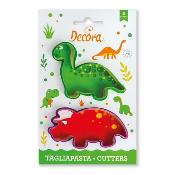 Urtidsdjur kakform - Brontosaurus och Triceratops