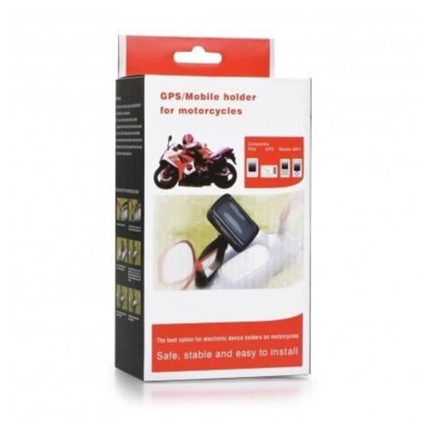 MOTORCYKEL CYKEL STYREFÄSTE + SKYDD - Telefon från 5,5 till 6,3" Svart