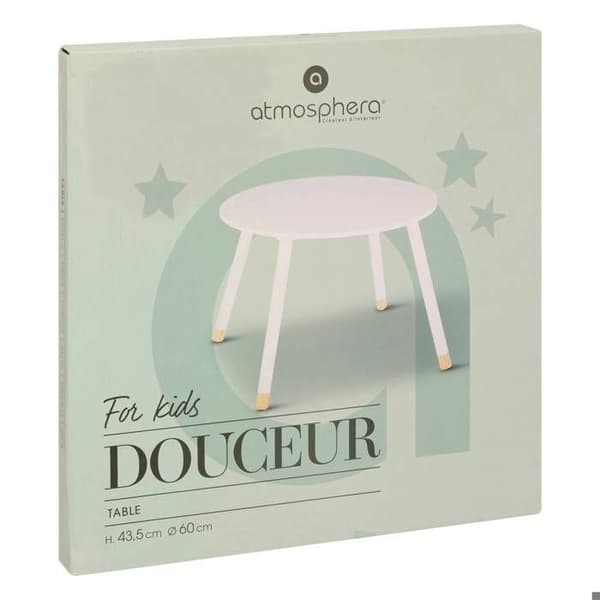 Barnbord "Douceur" vit D60cm - Atmosphera Inredningsskapare Vit