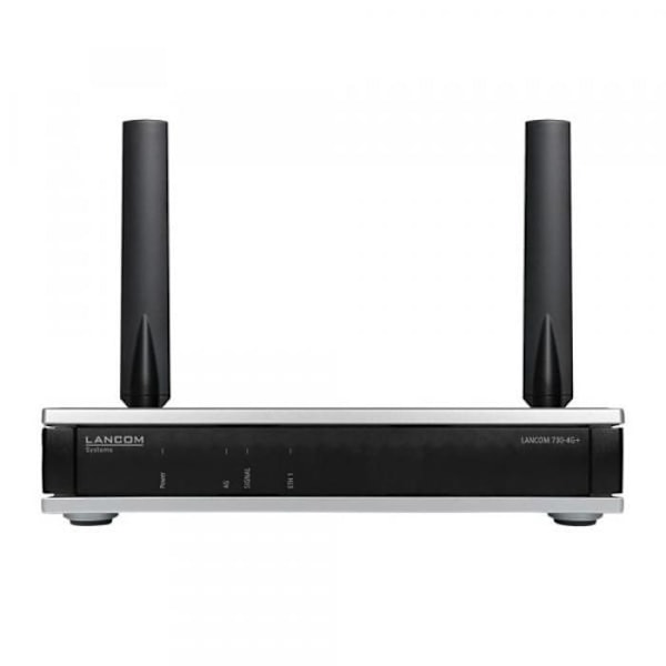 Lancom Systems LANCOM 730-4G+ [EU] - LTE-router med 300 MBit/s LTE-Advanced Unterstützung [CAT.6], abwärtskomp. till HSPA+, Svart, Grå