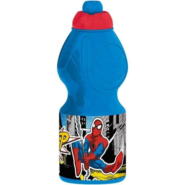 Vattenflaska - Marvel - Spider-Man - 400 ml - Blå/Röd - Barnpojke blå röd