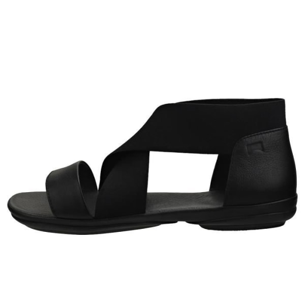Svarta sandaler för kvinnor - Husbil - Höger Nina Crossover Sella - Fullnarvsläder - EVA-sula Svart 36