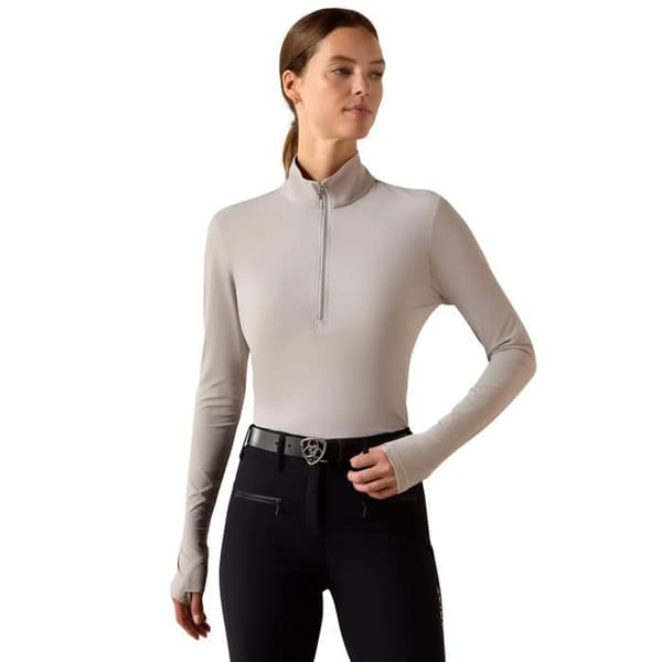 Ariat SolVeil dam ridtröja 1/2 zip visa grå jag