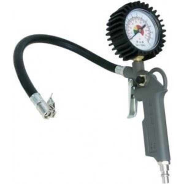 Tryckluftpistol - CARPOINT - 12 bar max - Med manometer - Slangens längd 35 cm