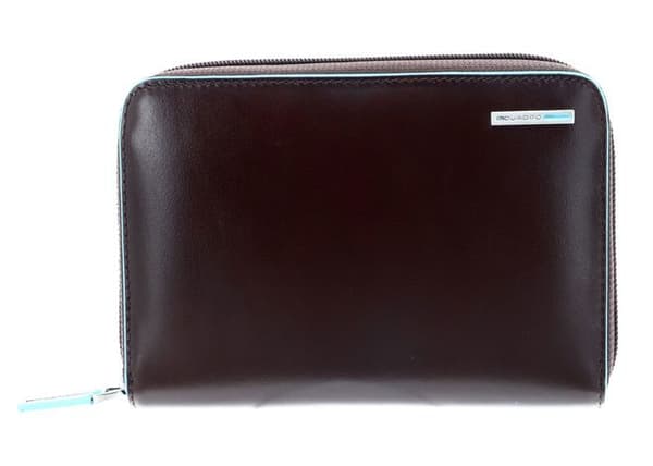 PIQUADRO Blue Square Zip-Around Damplånbok RFID Mogano [97162] brun, blå