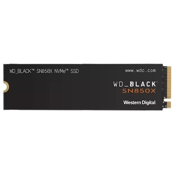 WESTERN DIGITAL SN850X hårddisk - NVME SSD - 2TB intern - M2-format med kylfläns - Svart