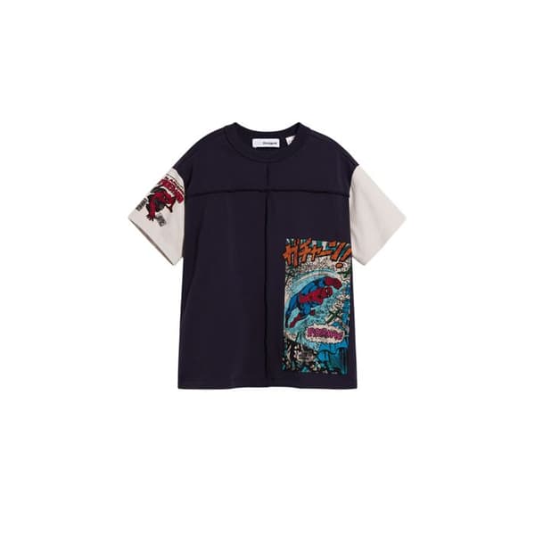 Barn T-shirt Desigual Spider blå 5-6 år gammal
